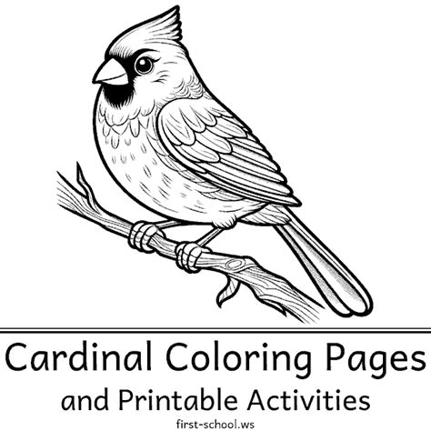 Cardinal Coloring Shee