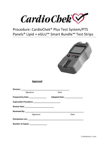 Cardiochek Plus Manual