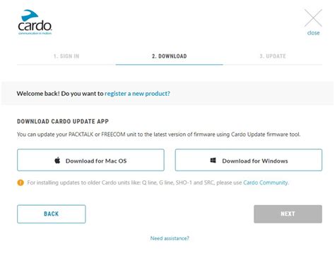 Cardo community.  Install Cardo Update to keep your unit updated To Upgrade your FREECOM...
