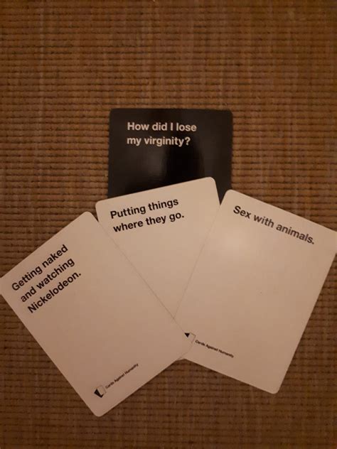Cards against humanity funniest. AI Pack takes its place on the list of the best Cards Against Humanity expansions because it has some fun stuff but it is just not up to the high level of some of the other packs out … 