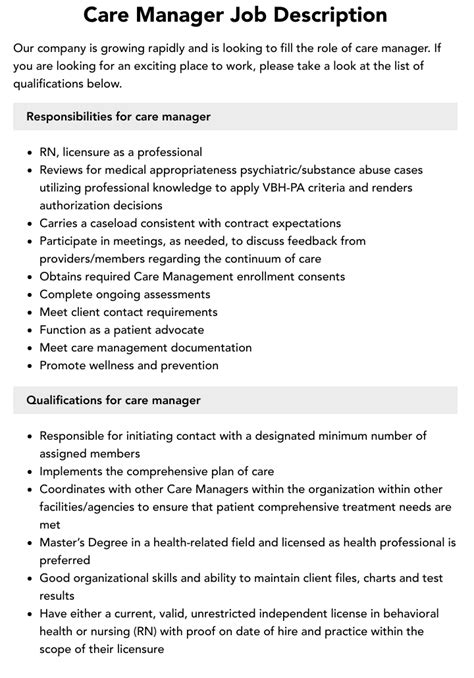 Care manager jobs. Things To Know About Care manager jobs. 