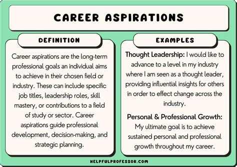 Career Aspirations Description