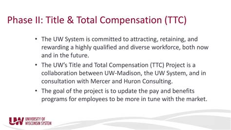 Career Development Title and Total Compensation Project UWMadison
