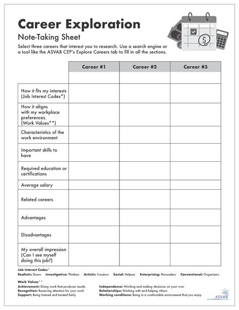 Career Exploration Worksheet