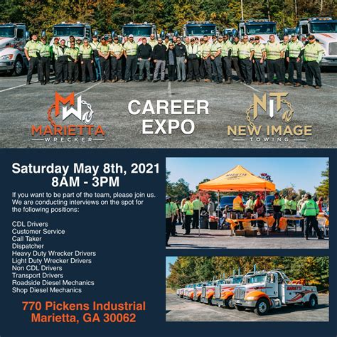 Career Expo May 8 Marietta Wrecker Service