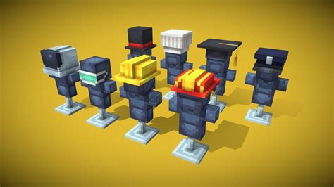 Career Hat Collection - Minecraft - 3D model by LZ Blocks …