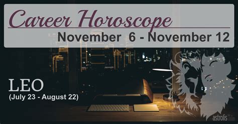 Career Horoscope Leo This Week