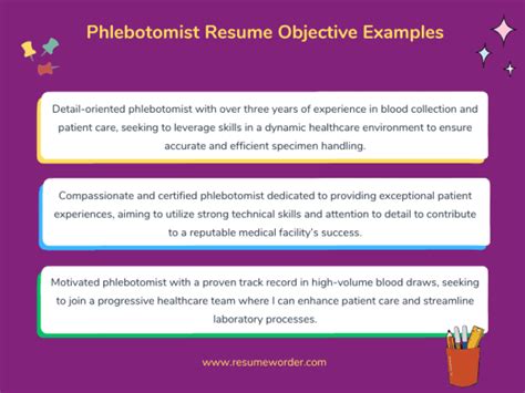 Career Objective For Phlebotomist