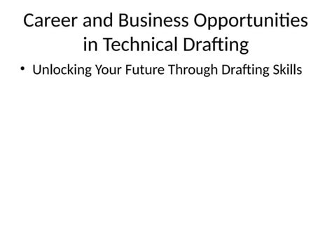 Career Opportunities In Drafting