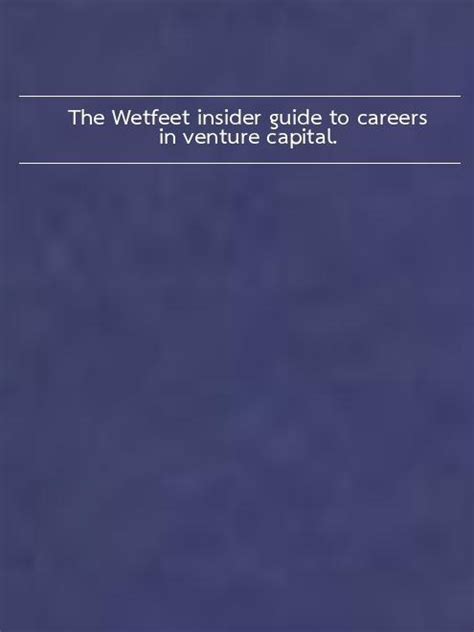 Careers in venture capital the wetfeet com insider guide. - Hyundai forklift service manual hdf30 5.