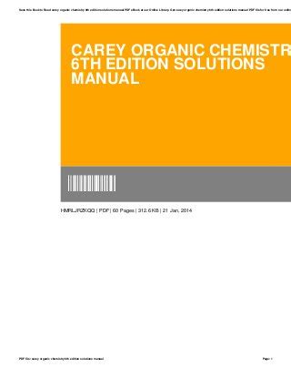 Carey organic chemistry 6th edition solutions manual. - Sullivan 210 air compressor service manual.