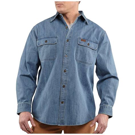 Carhartt washed denim work shirt + FREE SHIPPING