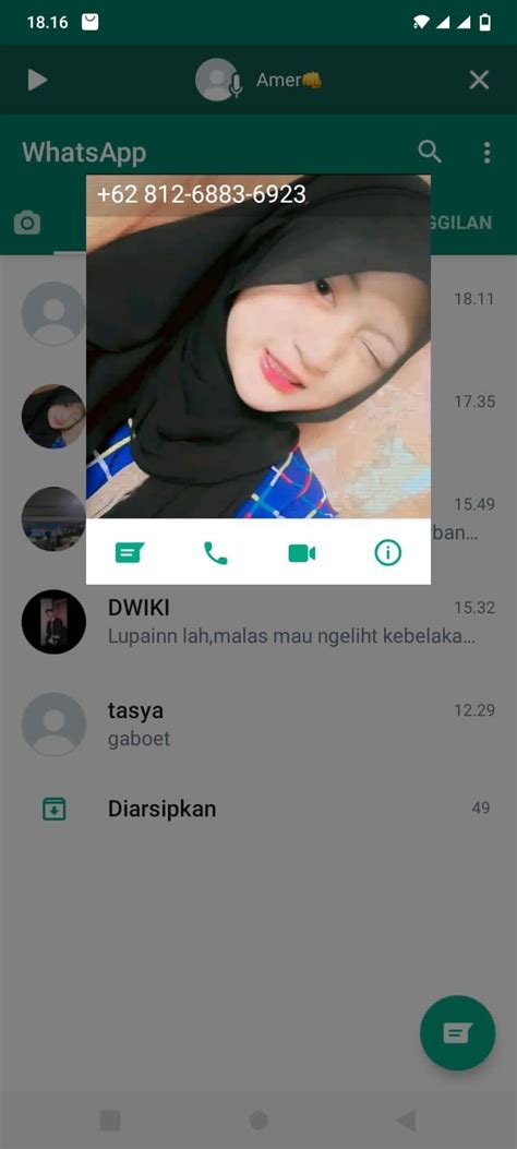 Cari nomor wa sek. .  ...