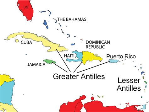 Caribbean map labeled. Area 90,339 square miles (233,976 square km). Pop. (2009 est.) 41,116,200. The West Indies is a crescent-shaped group of islands separating the Gulf of Mexico and the Caribbean Sea, to the west and south, from the Atlantic Ocean, to the east and north. The islands stretch 1,200 miles southeastward from Florida, then 500 miles south, then west ... 