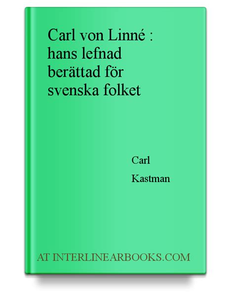 Carl von linné, hans lefnad berättad för svenska folket. - 02 honda rancher 350 4x4 manual.