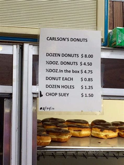 May 23, 2017 · Carlson's Donuts, Severn: See 85 unbiased reviews of Carlson's Donuts, rated 5 of 5 on Tripadvisor and ranked #1 of 17 restaurants in Severn. . 