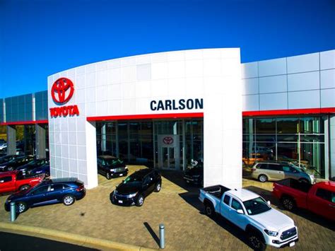 Carlson toyota. Carlson Toyota 4.0 (646 reviews) 12880 Riverdale Dr NW Coon Rapids, MN 55448. Visit Carlson Toyota. Sales hours: 8:30am to 8:00pm: Service hours: 7:00am to 6:00pm: View all hours. Sales 