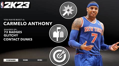 Carmelo anthony build 2k23. 2K23 PRIME 2011 CARMELO ANTHONY REBIRTH BUILD POWERFUL SMALL FORWARD BUILD IN NBA 2K23clan channel - … 