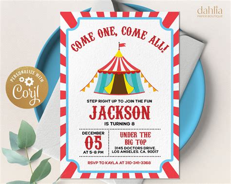 Carnival Party Invitation - Etsy