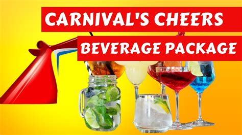 Carnival cheers package. Carnival will sell you - and only you - the Cheers package in this case, and your daughter cannot have any of the drinks that are included. No alcoholic beverages for anyone under 21, and no sharing of the Cheers package, including the non-booze options (e.g., it would be a policy no for you to order a virgin daiquiri on your Cheers and give it … 