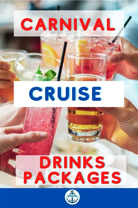 Carnival drink package. Shop for drink packages to enjoy during your cruise vacation. Choose from a wide variety of items and favorites to indulge in! 