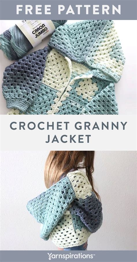 Caron Crochet Granny Jacket Yarnspirations