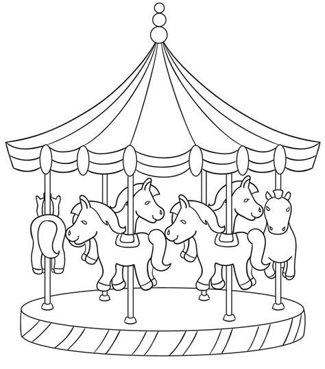 Carousel Coloring Pages