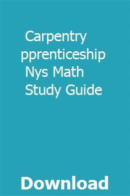 Carpentry apprenticeship nys math study guide. - 1995 buick riviera service repair manual software.