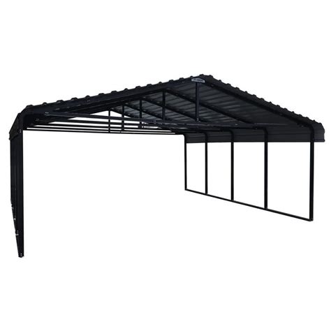 Carport lowe. A carport is a great way to protect cars, trucks and motorcycles from weather and sun damage. It's also a great solution for homes without garages. Use a carport as storage for boats, tractors or trailers too. Lowe's has models in one-car and two-car sizes. Metal carports are made from industrial-grade steel frames with galvanized roofs. 