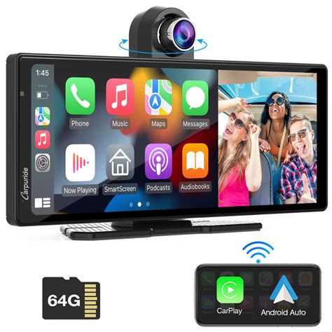 Amazon.com: Carpuride W903 Apple Carplay inalámbrico portátil y Android Auto con Dash Cam - Pantalla HD IPS de 9.3 pulgadas, cámara frontal y de respaldo de 1080p, grabación en bucle, Bluetooth, enlace de espejo, GPS, Siri, montado en el tablero : Electrónica. 