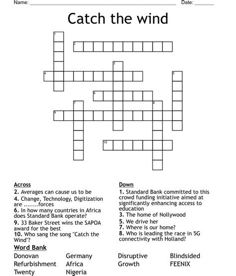 Carried By The Wind Crossword