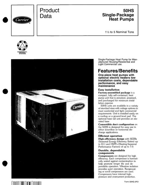 Carrier 50hs heat pump unit manual. - Toro lx 460 mower owners manual.