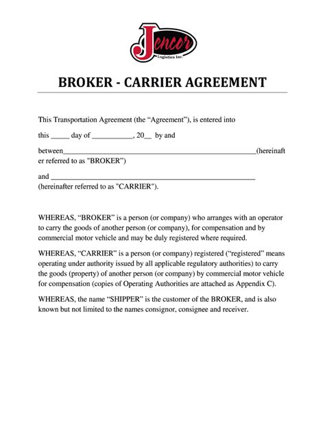 Carrier Agreement Form the Form in Seconds Fill Out and Sign