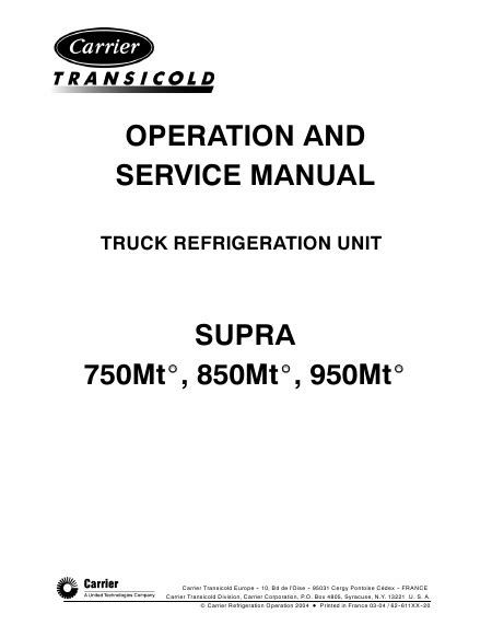 Carrier supra 850 manuale di servizio. - Progressive international manual food chopper and salsa maker.