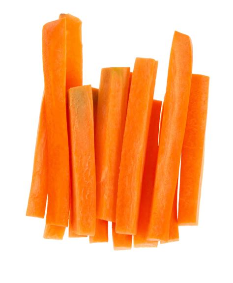 Carrot sticks. A cup of raw carrot sticks has only 50 calories, which is just 3 percent of the daily calorie "budget" in a 1,500-calorie diet. If you're trying to lose weight faster and eating only 1,200 calories a day, a cup of carrot sticks will use up only 4 percent of your calorie allowance. Video of the Day. Boiled carrots are slightly higher, with 54 ... 