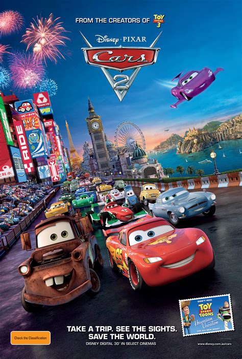 Cars 2 wikipedia. Cars 2 ialah sebuah filem komedi pengintip animasi komputer Bahasa Inggeris 2011 yang diterbitkan oleh Pixar Animation Studios dan diedarkan oleh Walt Disney Pictures. Masa Depan Sekuel. Sekuel, bertajuk Cars 3, telah dikeluarkan pada 16 Jun 2017. Diarahkan oleh Brian Fee, filem ini ... 