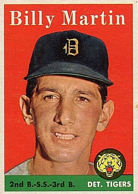 Carta Baseball Billy Martin 1958 Topps #271 Detroit Tigers In …