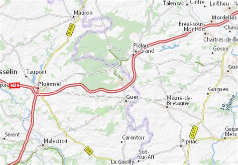 Carte Camp de Coëtquidan-Saint-Cyr - ViaMichelin