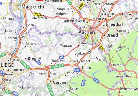 Carte MICHELIN Montzen - plan Montzen - ViaMichelin