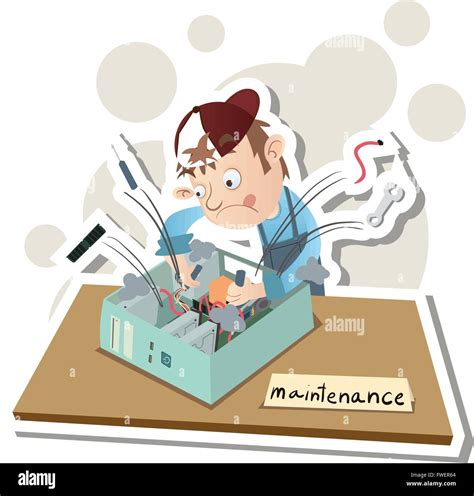 Cartoon Computer Technician Illustrations & Vectors - Dreamstime