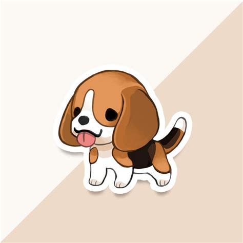 Cartoon Cute Beagle Drawing