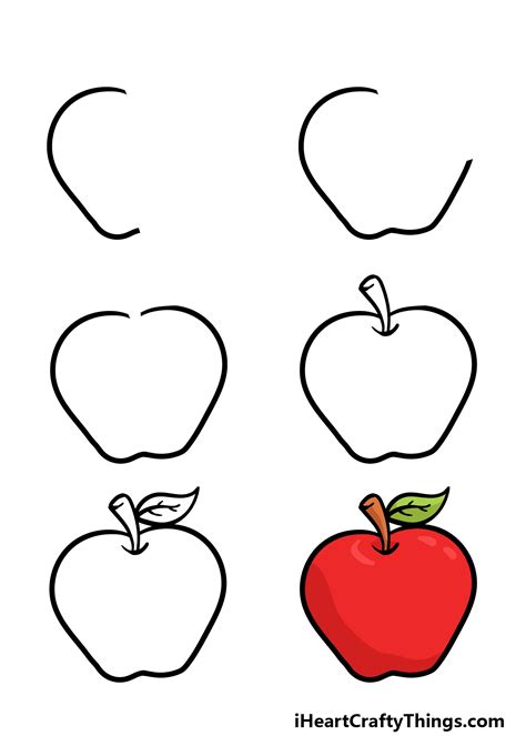 Cartoon Drawing Apple
