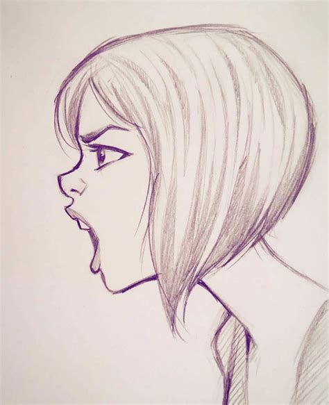 Cartoon Female Face Drawing Reference Image Result For Side View Face