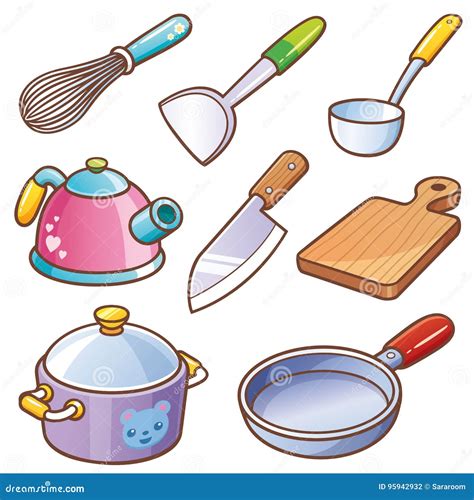 Cartoon Kitchen Utensils Stock Illustrations – 4,736 Cartoon Kitchen