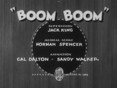 Cartoon Pictures and Video for Boom Boom (1936)