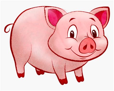 Cartoon Red Pig PNG, Vector And Transparent Clipart Images