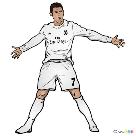 Cartoon Ronaldo Drawing Easy