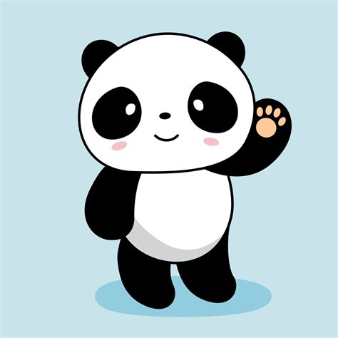 Cartoon cute panda. Cute cartoon panda holding bamboo, vector cartoon illustration, cartoon clipart Use the product for printing on clothing, accessories, party decorations, labels and stickers, kids room decoration, invitation cards, scrap booking, kids crafts, diaries, ... 