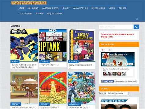 Cartoon websites. 3 days ago · Here are 60 Best Cartoon Blogs you should follow in 2024. 1. Cartoon Brew. US. Every day since 2004, Cartoon Brew has delivered the latest news, trends and ideas in animation to over 25,000 different artists, entertainment execs ... more. cartoonbrew.com. 124.7K 114.7K 72.9K 5 posts / day DA 83 Get Email Contact. 2. 