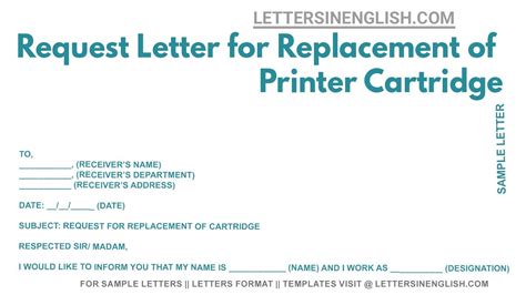 Cartridge refilling letter format.  For example, a bullet used with a gun has a ca...